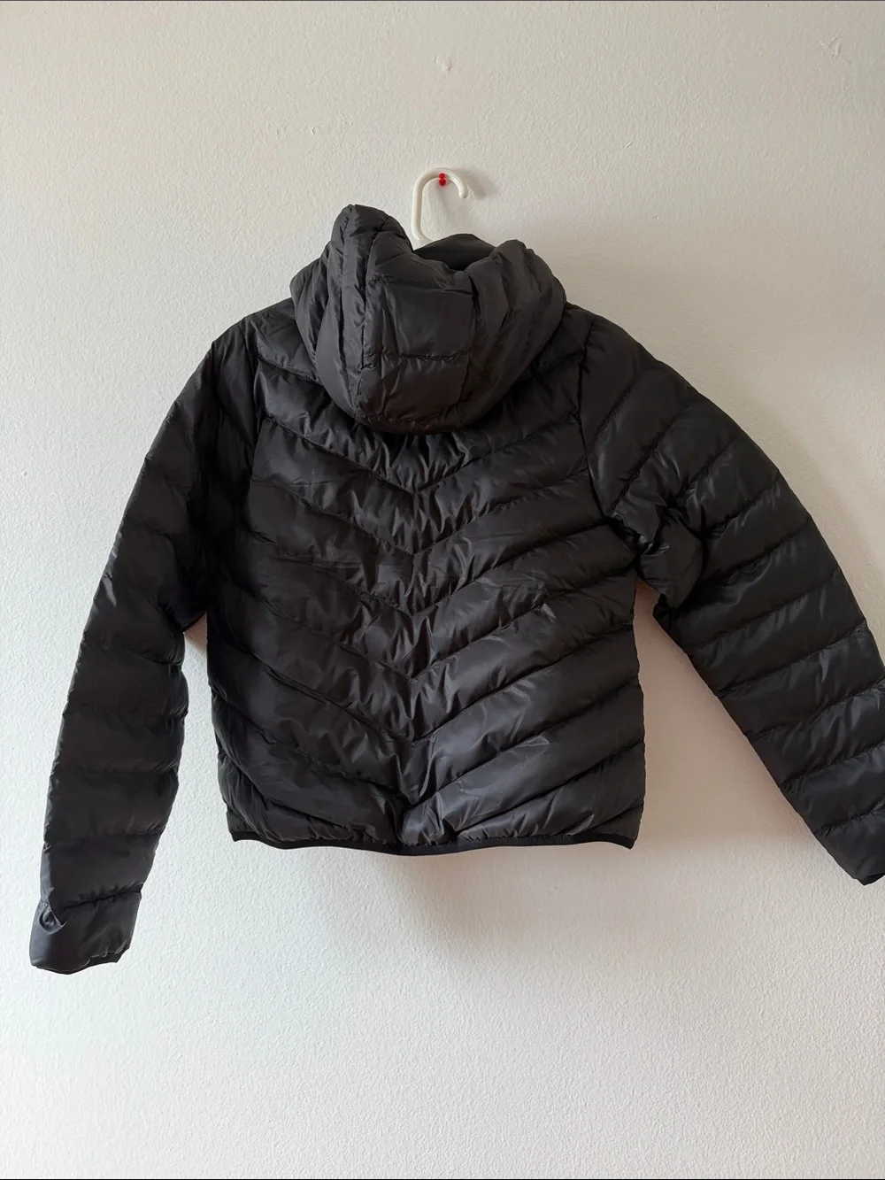 Nike Black Quilted Hooded Down-Style Jacket